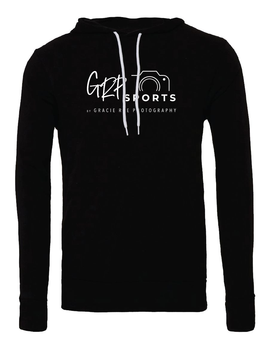 Gracie Rae Photography GRP Sports Logo Bella Canvas Fleece Hoodie in Black