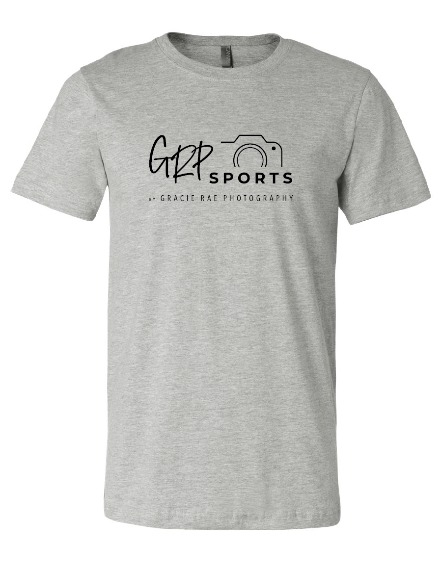 Gracie Rae Photography GRP Sports Logo on Bella Canvas Unisex Triblend T-Shirt in Athletic Heather