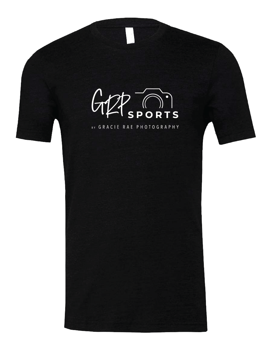 Gracie Rae Photography GRP Sports Logo on Bella Canvas Unisex Triblend T-Shirt in Black