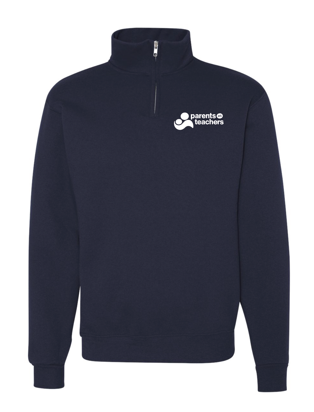 Parents As Teachers - Embroidered Adult Collar Quarter-Zip Sweatshirt