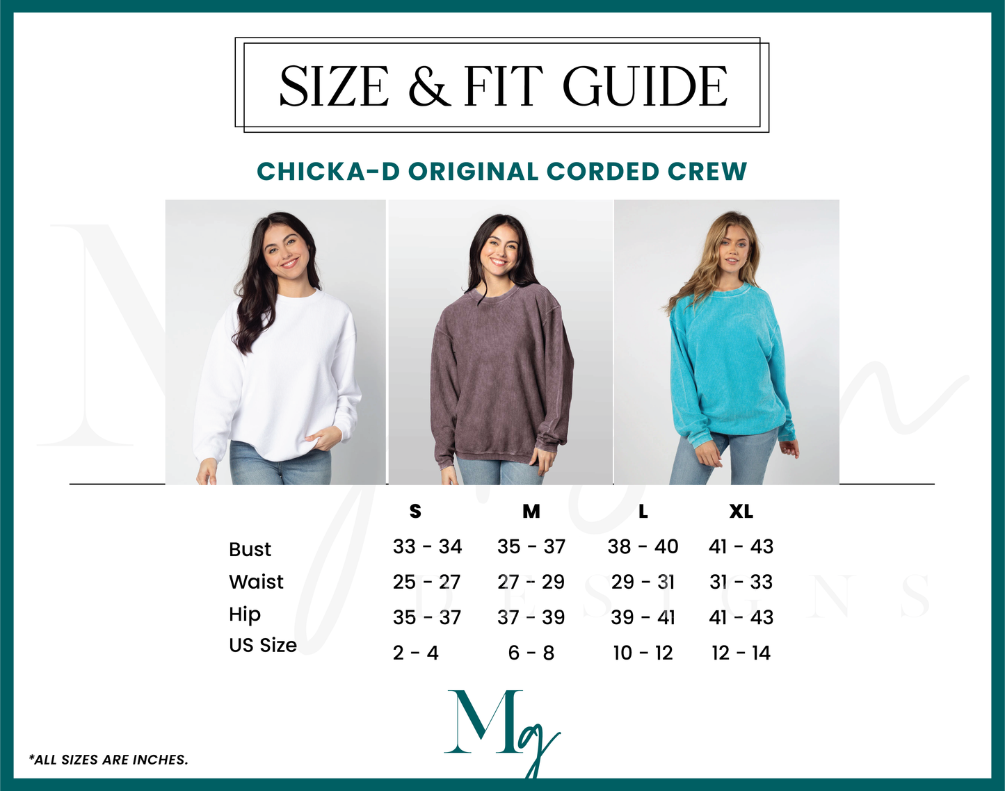 COMFY & COZY chicka-d Original Corded Crew