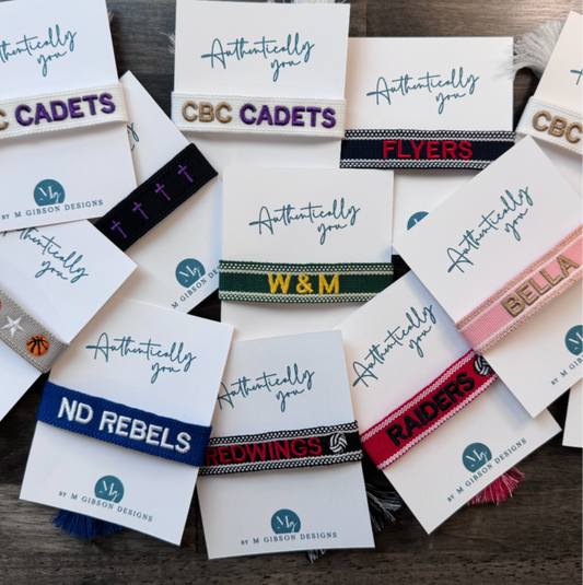 CUSTOM Embroidered Bracelets