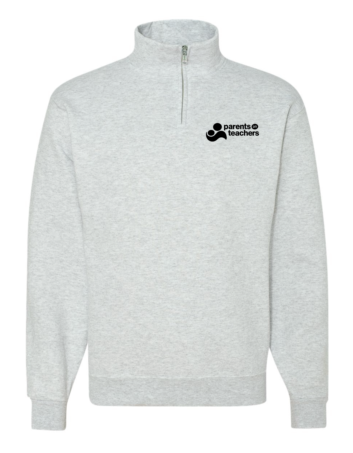 Parents As Teachers - Embroidered Adult Collar Quarter-Zip Sweatshirt