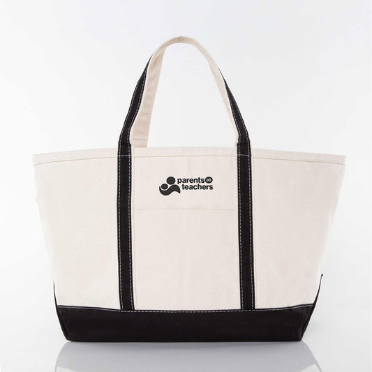 PAT Embroidered Canvas Tote Bag - Large