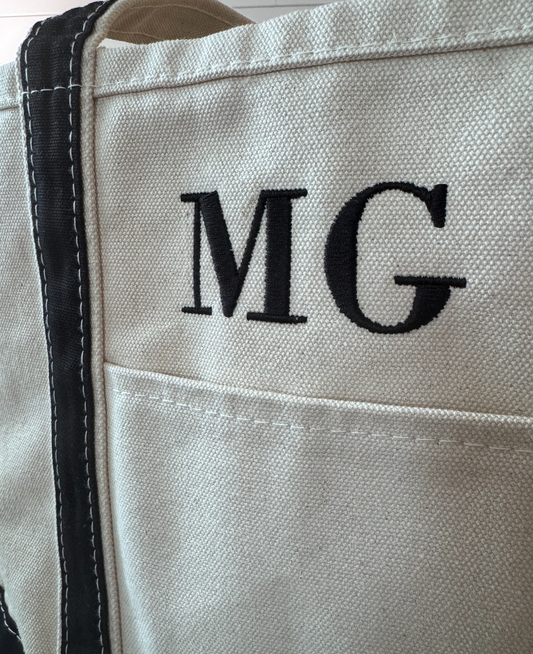 CUSTOM Embroidered Classic Canvas Tote Bag - Medium
