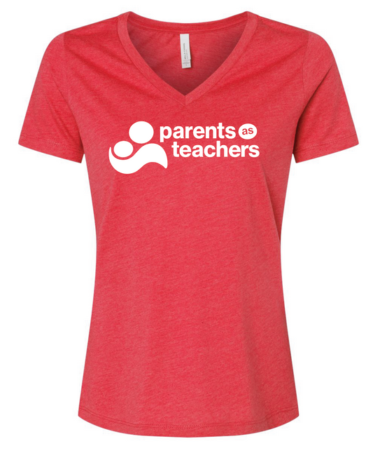 Parents As Teachers - Women's Relaxed V-Neck T-shirt